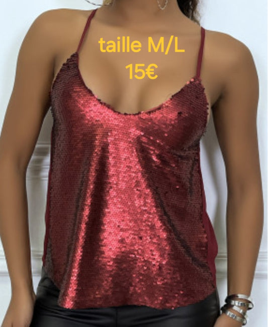 Debardeur sequin M/L