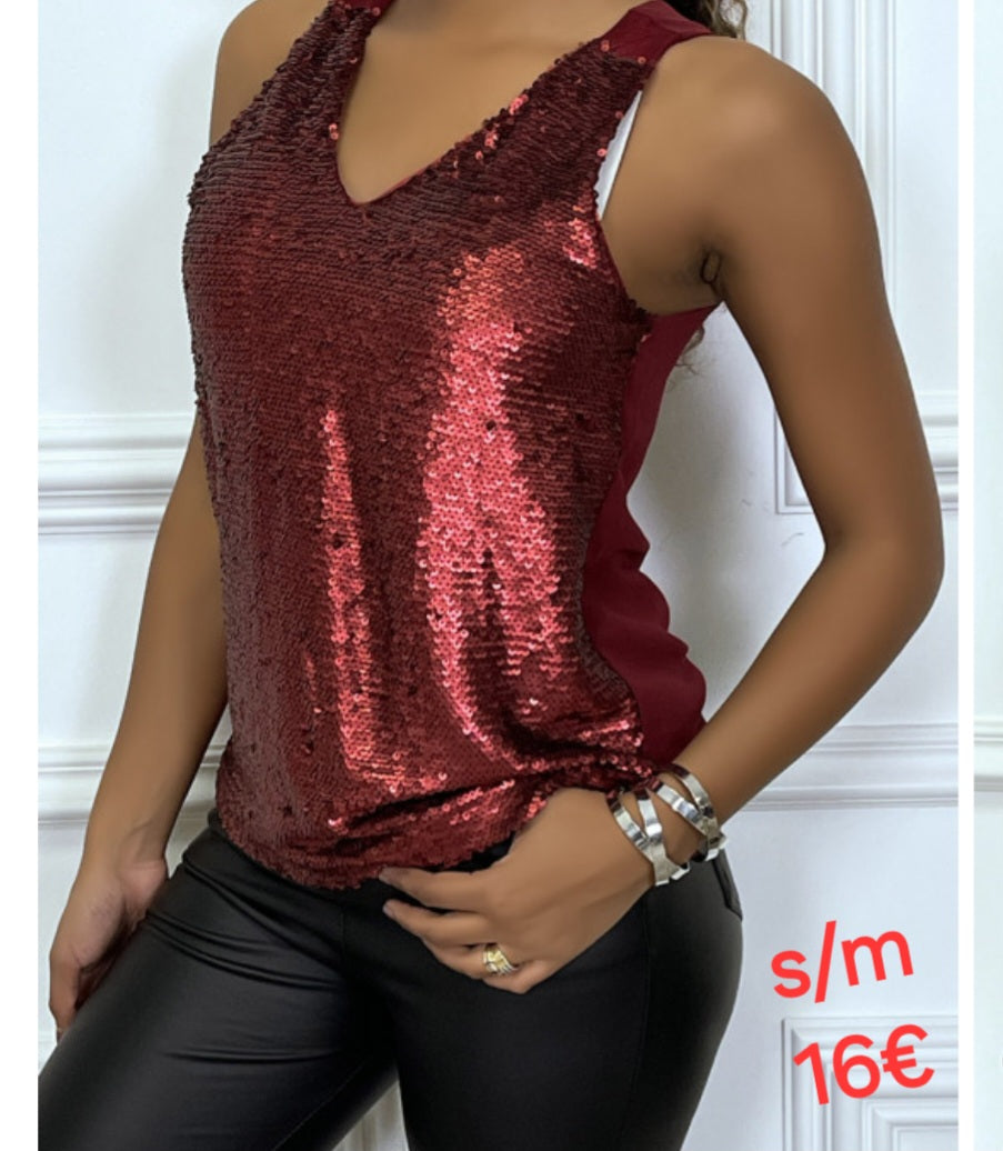 Top sequin S/M